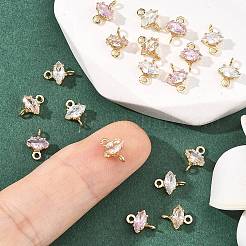 Ciondoli a forma di occhio di cavallo in ottone con pavé di zirconi cubici Shegrace&nbsp;XGRQ2O297-436G
