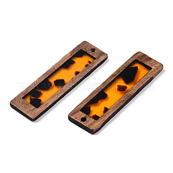 Прозрачные подвески из смолы и дерева&nbsp;WOOD-TADZ0001-03-01