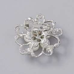 Изысканная булавка с жемчужным цветком из абс-пластика&nbsp;JEWB-WH0020-17P