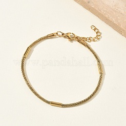 Set aus Halskette und Armband aus Edelstahl 304 mit Weizenkette&nbsp;SJEW-D091-13G