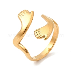 Offene Manschettenringe aus Edelstahl 304 für Damen&nbsp;RJEW-L342-01G