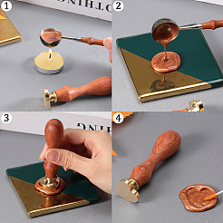 Сырая (непокрытая) восковая печать латунный пустой штамп&nbsp;AJEW-CP0007-44B