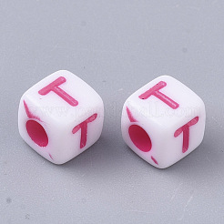 Белые непрозрачные акриловые бусины&nbsp;MACR-R869-01T