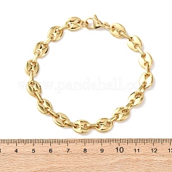 Браслеты-цепочки в форме свиного носа из нержавеющей стали 304 для женщин&nbsp;BJEW-F527-09G