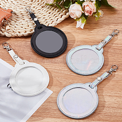 4 шт. 3-цветный держатель для бейджа из искусственной кожи&nbsp;HJEW-CL0001-02A