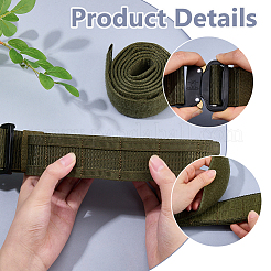 Cinture regolabili in nylon con fibbie in lega nera per esterni&nbsp;AJEW-WH0643-212B-02