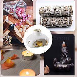 Фарфоровая горелка пало санто держатель&nbsp;AJEW-WH20018-74B