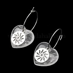 Boucles d'oreilles créoles pour femmes&nbsp;EJEW-G475-01P