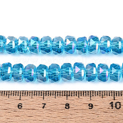 Стеклянные бусины с гальваническим покрытием &nbsp;EGLA-T021-20G