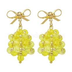 Orecchini pendenti in ottone con campanella di Natale&nbsp;EJEW-MZ00495-03