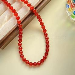 Винтажные ожерелья из натуральных бусин сердолика диаметром 8 мм для женщин&nbsp;ZS3911