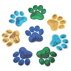 12 toppa da cucire e stirare in poliestere e tessuto con paillettes&nbsp;PATC-TA0001-63