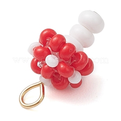 Подвески в виде грибов из бисера&nbsp;PALLOY-MZ01205