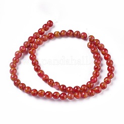 Fili di perline in pietra sintetica oro&nbsp;G-E551-A02