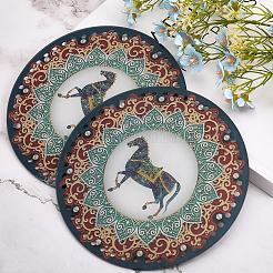 Акриловые основы для корзин крючком с двусторонней печатью&nbsp;DIY-WH0387-40B