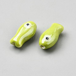 Perline porcellana fatto a mano&nbsp;PORC-WH0023-003F