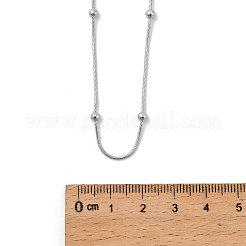 Ожерелья из круглой цепочки-змейки из нержавеющей стали 304 толщиной 3 мм для женщин и мужчин&nbsp;NJEW-F351-03P