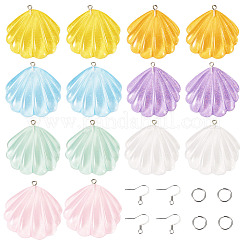 Наборы для самостоятельного изготовления сережек в форме ракушек из смолы&nbsp;DIY-TA0011-06