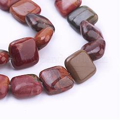 Fili di perline di picasso pietra naturale / picasso&nbsp;G-G683-02-10x10mm