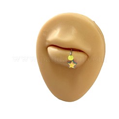 Anneaux à lèvres lumineux en acier inoxydable chirurgical 316L et acrylique&nbsp;FS-WG019E1-04