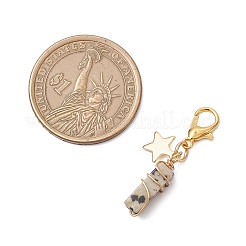 Подвеска из натурального драгоценного камня в форме прямоугольника&nbsp;HJEW-JM03354-01