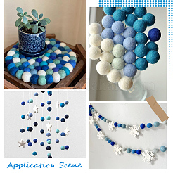 40 шт. шарики из шерстяного фетра 4 цветов&nbsp;DIY-SC0029-40E