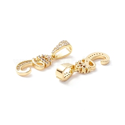 Pendentifs en zircone cubique micro-pavés en laiton écologiques&nbsp;KK-K265-01G-C