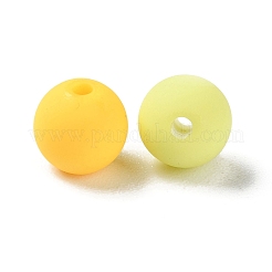 Прорезиненные бусины с имитацией силикона и акрила&nbsp;MACR-D029-01G