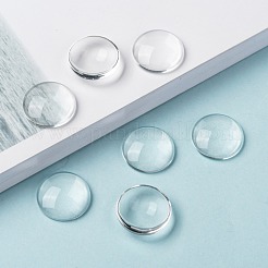 Transparente Glas Cabochons&nbsp;GGLA-R026-18mm