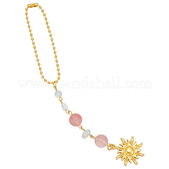 Décorations suspendues en alliage de soleil&nbsp;HJEW-WH20003-56B