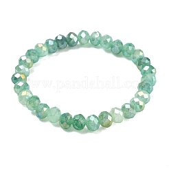 Stretch-Armbänder aus facettierten Rondell-Glasperlen in AB-Farbe für Damen&nbsp;BJEW-PH01820-11
