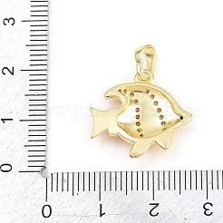 Colgante micropavé cubic zirconia de latón&nbsp;KK-F938-42G-02B