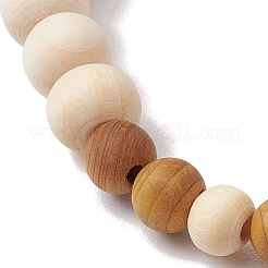 2 bracelet extensible pour couple avec perles en bois&nbsp;BJEW-JB11289
