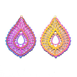 Ионное покрытие(ip) 304 нержавеющая сталь филигранные большие подвески&nbsp;STAS-T057-56