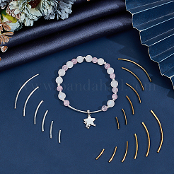 216 шт. 18 стиля латунные изогнутые трубчатые бусины&nbsp;KK-PH0012-25