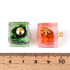 Подвески из прозрачной внутренней цветочной смолы&nbsp;RESI-T059-16