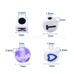 800шт 4 стиля акриловые бусины&nbsp;MACR-YW0001-17
