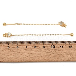 Pendientes de acero inoxidable 304 con rhinestone para mujer&nbsp;SA-CBA44F8-03G