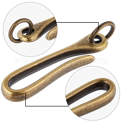 4 шт. 2-х цветные застежки-крючки из сплава в тибетском стиле&nbsp;FIND-CP0003-28A