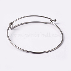 Bracelet extensible réglable en acier inoxydable 304 résistant au ternissement&nbsp;LS-BJEW-L604-09P
