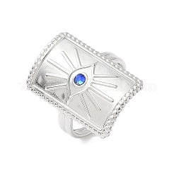 Кольца-манжеты из нержавеющей стали 304 со стразами&nbsp;LS-RJEW-S626-09P