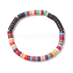 Женские браслеты из синтетической бирюзы и кокосовых бусин&nbsp;BJEW-JB12527-01