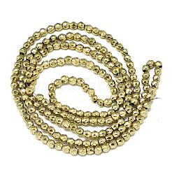 Гальванизировать немагнитных синтетический гематит бисер пряди&nbsp;G-S352-46