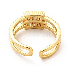 Прямоугольное открытое кольцо-манжета из кубического циркония&nbsp;KK-H439-29G