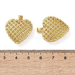 Латунные микропаве прозрачные подвески с фианитом&nbsp;KK-D221-19G-09