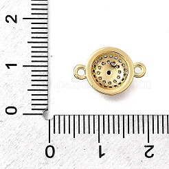 Подвески-коннекторы из латунного микропаве с синим и прозрачным кубическим цирконием&nbsp;KK-P336-13G