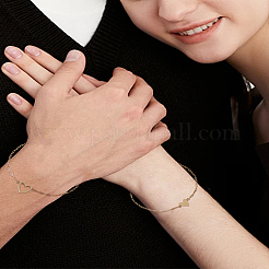 2шт регулируемые браслеты из нержавеющей стали 201&nbsp;BJEW-LP0015-18