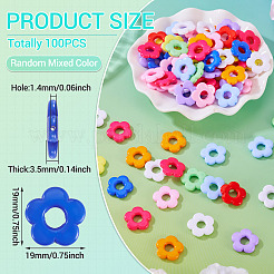 100pcs perles acryliques opaques&nbsp;MACR-TA0002-64