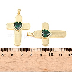 Messing Glas-Anhänger&nbsp;KK-P353-12G-05