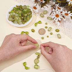 120pcs 6 styles de perles acryliques transparentes&nbsp;OACR-SC0003-09